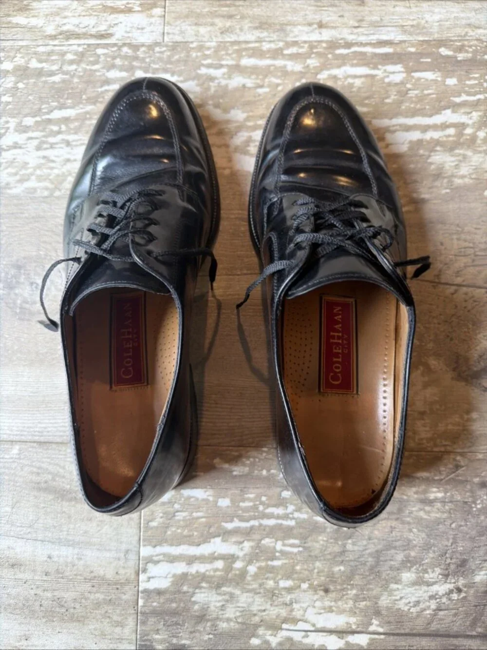 COLE HAAN Calhoun Split Toe Oxfords Black Patent Leather C00588 Men’s 8.5 D